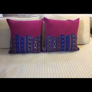 Set 2 Cushions Handmade From Guatemalan , New